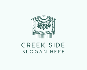 Green Macrame Decoration  logo design