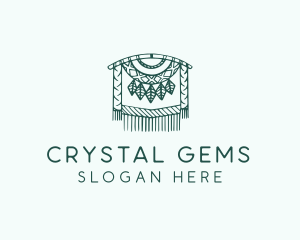 Green Macrame Decoration  logo design