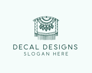 Green Macrame Decoration  logo design