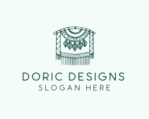 Green Macrame Decoration  logo design