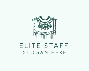 Green Macrame Decoration  logo design