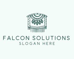 Green Macrame Decoration  logo design