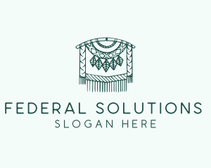 Green Macrame Decoration  logo design