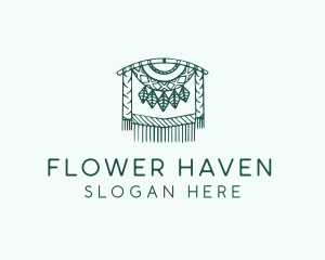 Green Macrame Decoration  logo design