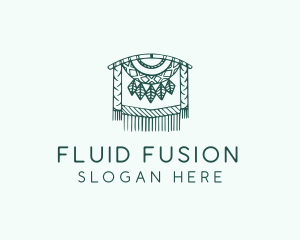 Green Macrame Decoration  logo design