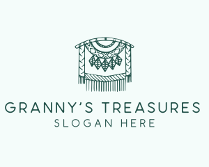 Green Macrame Decoration  logo design