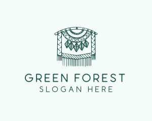 Green Macrame Decoration  logo design