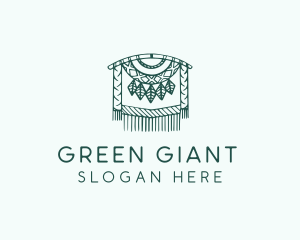 Green Macrame Decoration  logo design