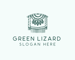 Green Macrame Decoration  logo design