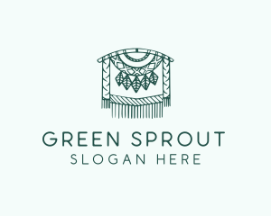 Green Macrame Decoration  logo design