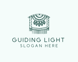 Green Macrame Decoration  logo design