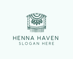 Green Macrame Decoration  logo design