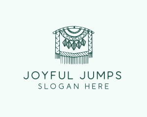 Green Macrame Decoration  logo design