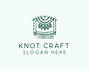 Green Macrame Decoration  logo design