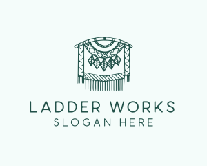 Green Macrame Decoration  logo design