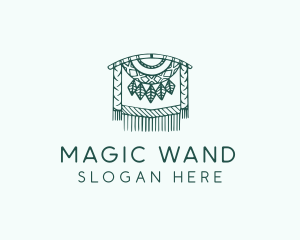 Green Macrame Decoration  logo design