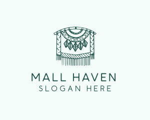 Green Macrame Decoration  logo design