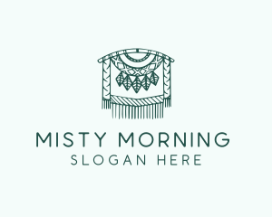 Green Macrame Decoration  logo design