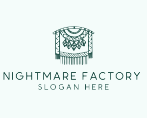 Green Macrame Decoration  logo design