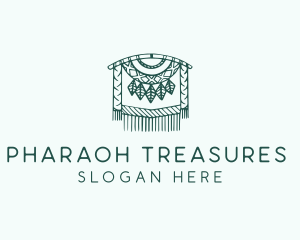 Green Macrame Decoration  logo design