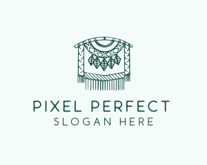 Green Macrame Decoration  logo design