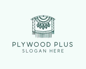 Green Macrame Decoration  logo design