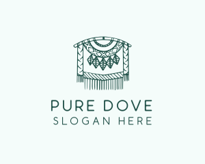 Green Macrame Decoration  logo design