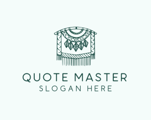 Green Macrame Decoration  logo design