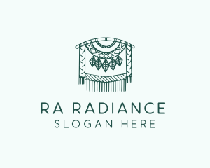 Green Macrame Decoration  logo design