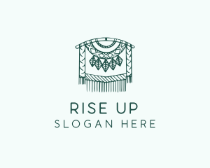 Green Macrame Decoration  logo design