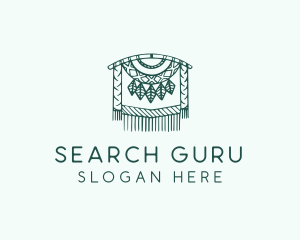 Green Macrame Decoration  logo design