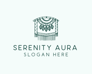 Green Macrame Decoration  logo design