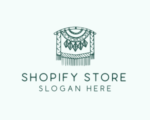 Green Macrame Decoration  logo design