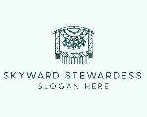 Green Macrame Decoration  logo design