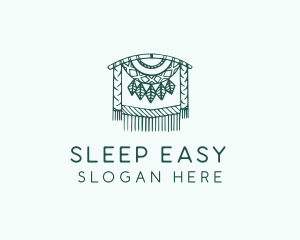 Green Macrame Decoration  logo design