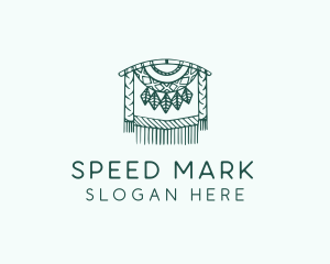 Green Macrame Decoration  logo design