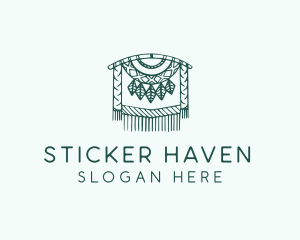 Green Macrame Decoration  logo design