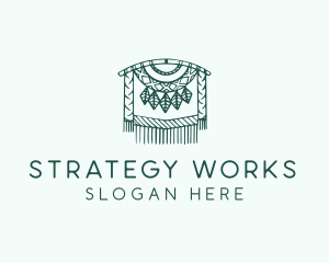 Green Macrame Decoration  logo design