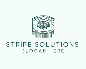 Green Macrame Decoration  logo design