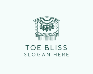 Green Macrame Decoration  logo design