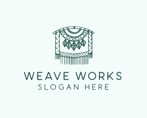 Green Macrame Decoration  logo design