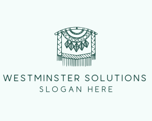 Green Macrame Decoration  logo design