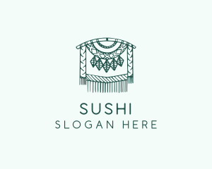 Green Macrame Decoration  logo design