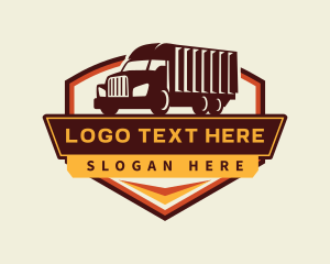 Transport Truck Logistics Logo