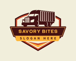 Transport Truck Logistics Logo