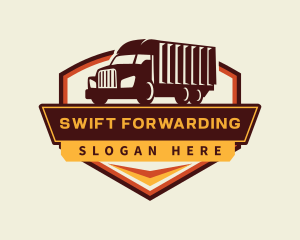 Transport Truck Logistics logo design