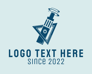 Nicotine - Blue Smoking Vape logo design