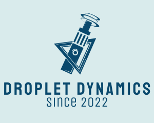 Dropper - Blue Smoking Vape logo design