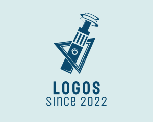 Vaping - Blue Smoking Vape logo design