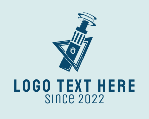 Vape - Blue Smoking Vape logo design